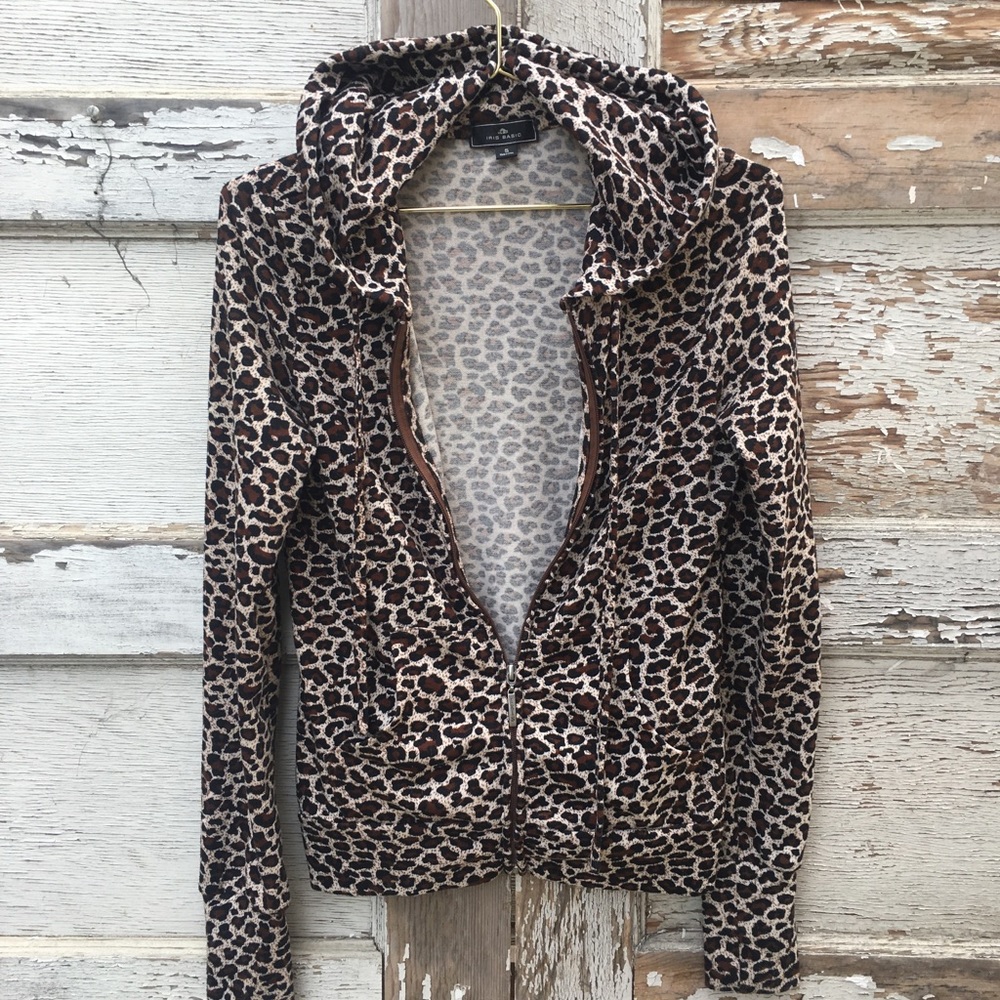 Leopard Zip Up Hoodie